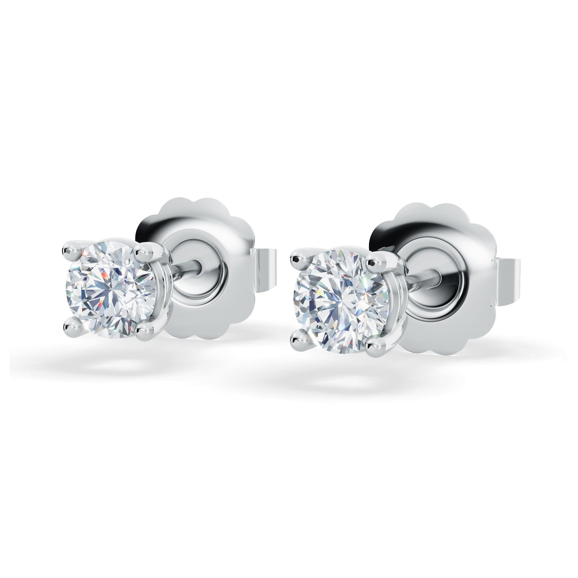 Start2Finish classic lab diamond stud earrings, 1/4 ct tw., VS+ clarity, set in 14k white or yellow gold over sterling silver.