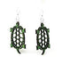 Red Sunflower land turtle earrings featuring detailed turtle designs on metal earrings, perfect for nature-inspired jewelry.