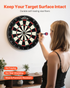 Start2Finish VEVOR dartboard with 6 darts, scoring kit, self-healing sisal fibers, staple-free bullseye, 17.7-inch steel tip dart game