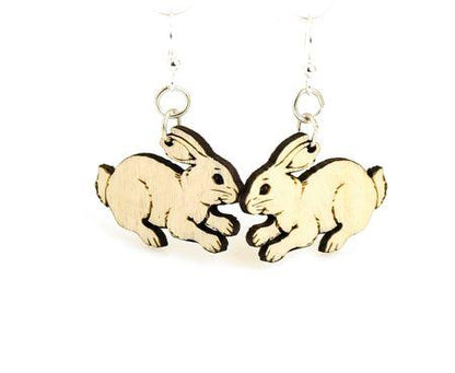 Red Sunflower Bunny earrings featuring cute bunny-shaped dangle earrings with floral design and gold-tone finish.