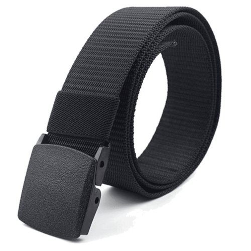 Black Lavender XGear tactical nylon belt with adjustable strap and plastic buckle, suitable for outdoor and military use