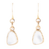 White mother of pearl golden drop earrings from Start2Finish jewelry with elegant, shimmering pearl and gold-toned dangle design.