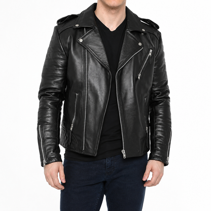 Men’s Motorcycle Fashion Leather Jacket