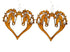 Red Sunflower horse heart earrings featuring horse-shaped design with heart details, crafted for stylish equestrian-inspired jewelry.