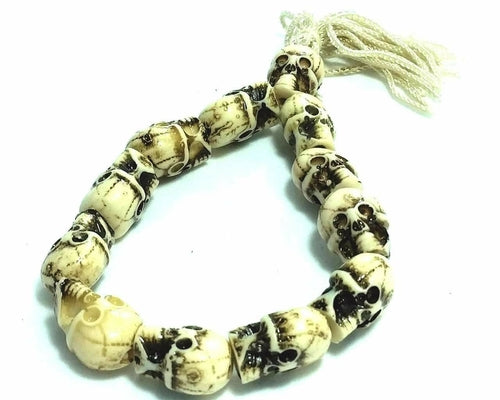 Silver Hestia tribal skull bracelet featuring detailed skull and tribal patterns in silver finish.