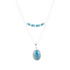 Layered blue apatite and sterling silver necklace featuring multiple strands and a polished, elegant jewelry design