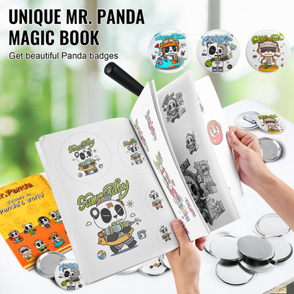 Start2Finish VEVOR 32mm button maker machine with badge punch, 500 button parts, circle cutter, and DIY kids gift tools.