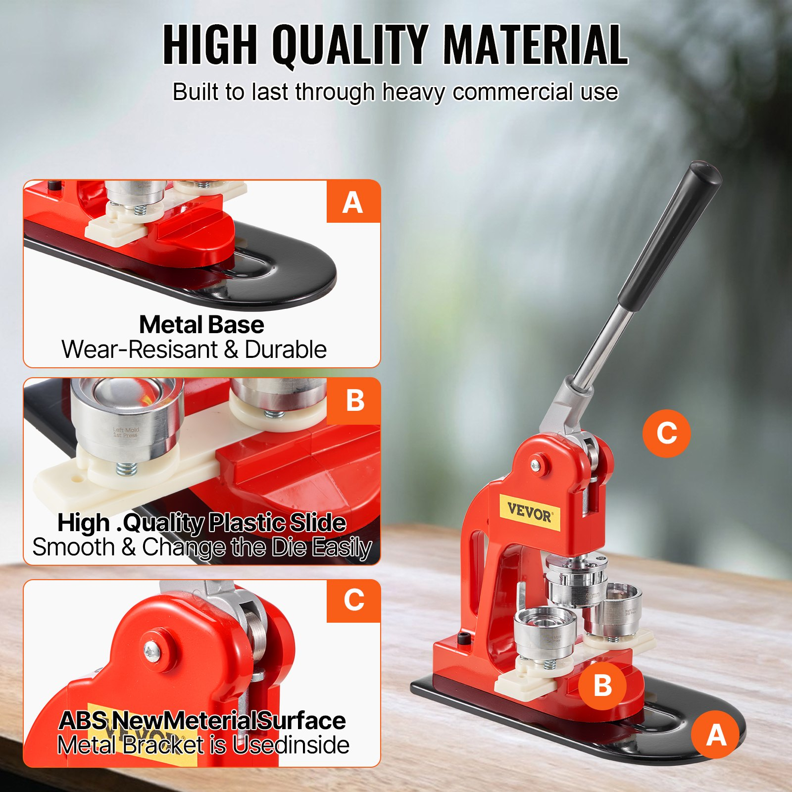 Start2Finish VEVOR 32mm button maker machine with badge punch, button parts, circle cutter, and DIY gift kit for children.
