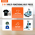 Start2Finish VEVOR 12x15 inch green heat press machine with digital control, hat press, swing away design for T-shirts and caps.