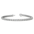 Start2Finish 6ctw created sapphire tennis bracelet with 3mm stones, 14K gold overlay in white, yellow, or rose gold, close-up view