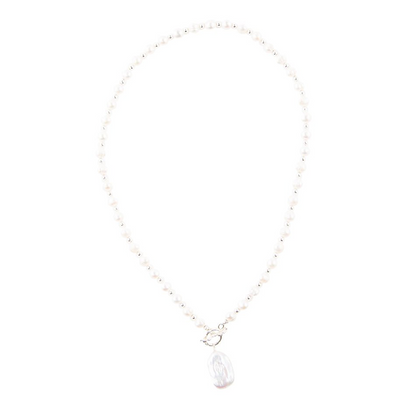 Start2Finish Sunday Best Pearl Toggle Necklace featuring elegant pearls and a toggle clasp, showcasing sophisticated jewelry design.