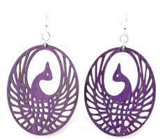 Red Sunflower Phoenix earrings featuring intricate metalwork and vibrant designs, perfect for stylish accessory wear.