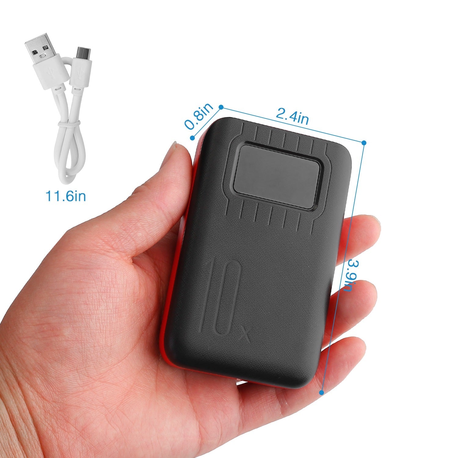 Pear Daisy 1W portable power bank with dual USB ports, compact external battery charger for on-the-go device charging.