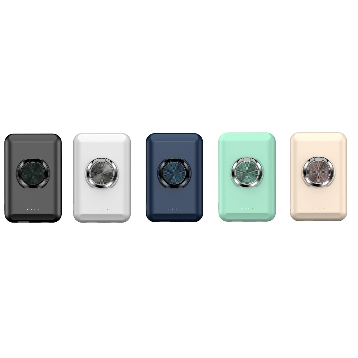 Salmon Lucky wireless magnetic charger and power bank for iPhone 12 with sleek design and built-in magnetic attachment.
