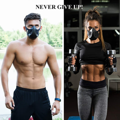 Salmon Lucky Elevation Resistance Training Cardio Sports Mask, black tech accessory for workout and fitness enhancement.
