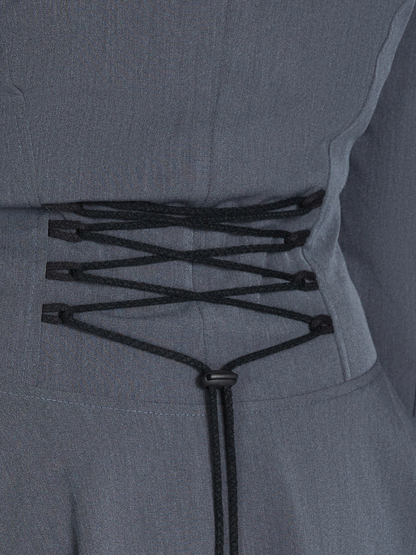 Grey Rose Eleusis double-breasted skater coat for spring and summer, stylish jackets and coats with a classic design.
