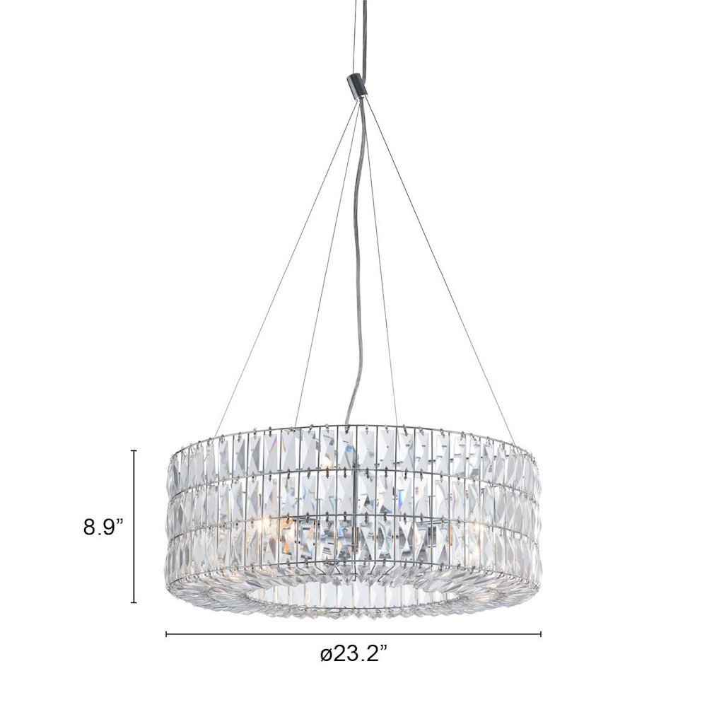 Start2Finish Jena Ceiling Lamp with chrome finish, modern lighting fixture featuring sleek, reflective design for contemporary interiors.