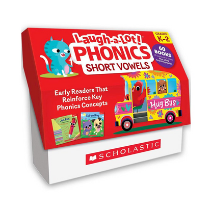 Start2Finish Laugh-A-Lot Phonics short vowels classroom book set for early reading and phonics practice.