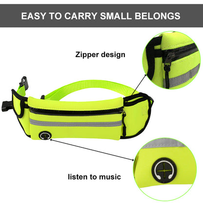 Maroon Asteria pet waist bag with reflective waterproof leash and traction rope, designed for outdoor activities and training.