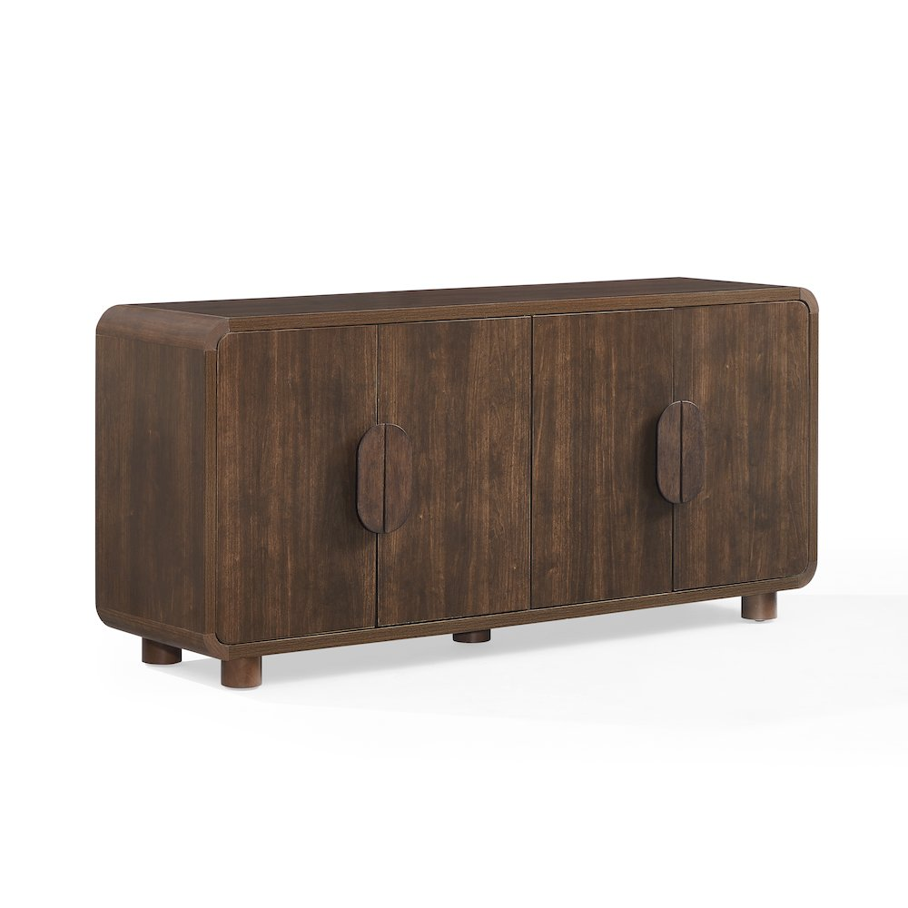 Start2Finish Millie Sideboard with wooden finish, featuring multiple storage compartments and sleek modern design.