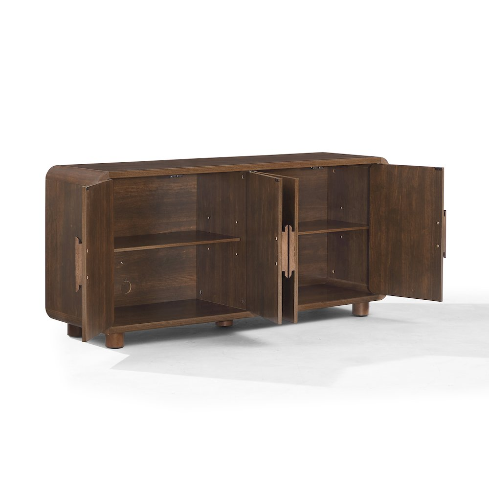 Start2Finish Millie Sideboard with sleek wood finish, featuring multiple storage compartments and modern design.