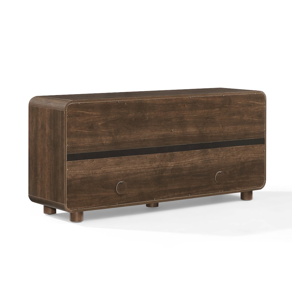 Start2Finish Millie Sideboard with sleek wood finish and modern design, featuring multiple storage compartments and minimalist style.