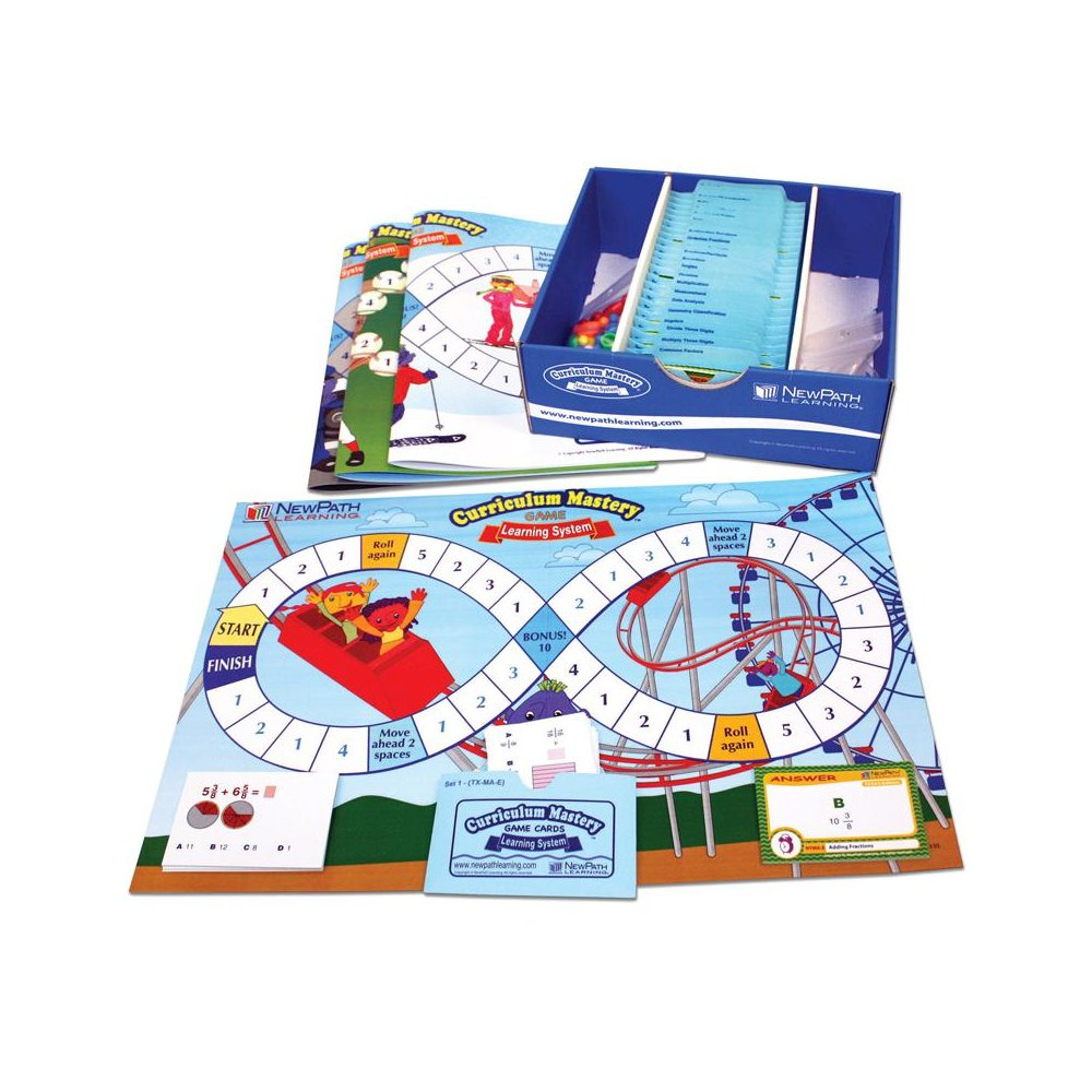 Start2Finish Mastering Math Skills Games Class Pack Grade 5 books, colorful educational math activity set for classroom use.