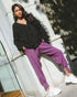 Azure Thanatos Paloma tapered joggers for women, featuring a comfortable tapered fit and casual style in soft fabric.