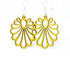 Red Sunflower short flower earrings featuring vibrant floral design and gold-tone hooks.