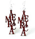 Red Sunflower America Earrings featuring vibrant patriotic design with star and flag motifs, showcasing bold American-themed jewelry.