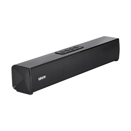 Start2Finish VEVOR 17-inch 2.0 channel soundbar with Bluetooth, remote, and 80W surround sound for TV, projector, or PC audio.