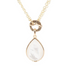 Start2Finish Abby white mother of pearl golden pendant necklace featuring a delicate, elegant jewelry design with a shiny pearl detail.