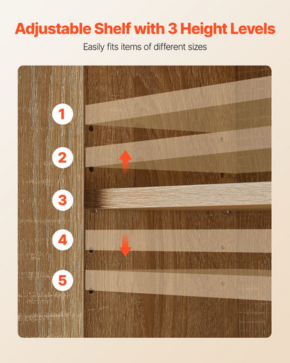 Start2Finish VEVOR bathroom wall cabinet with door, adjustable shelves, and hanging organizer for bathroom, laundry, or kitchen storage.