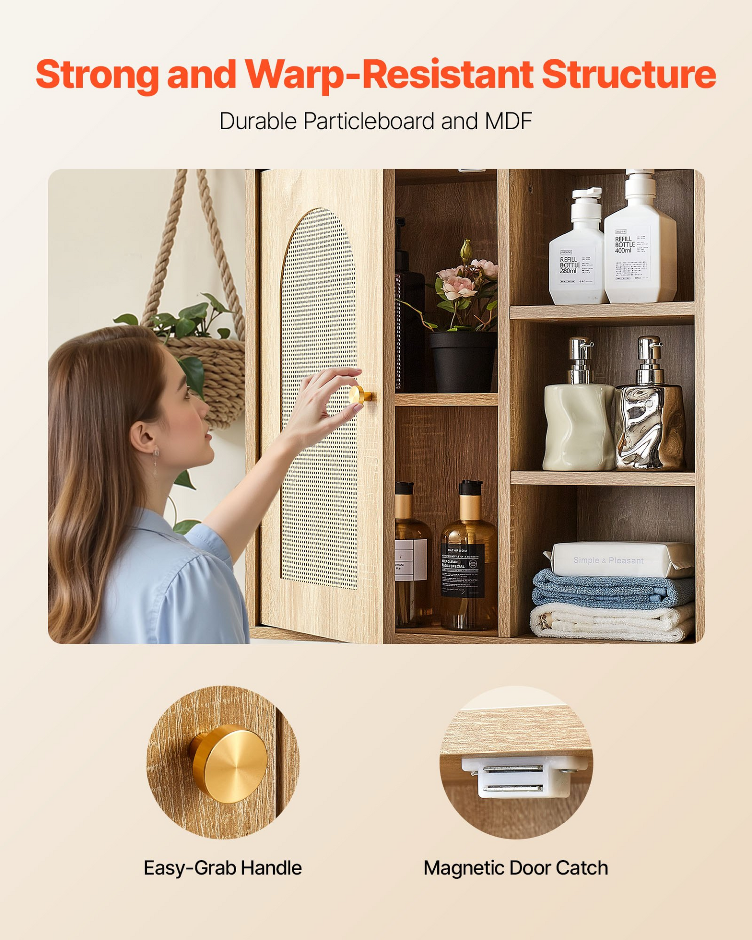 Start2Finish VEVOR bathroom wall cabinet with door and adjustable shelves for over-the-toilet storage in bathroom or laundry room