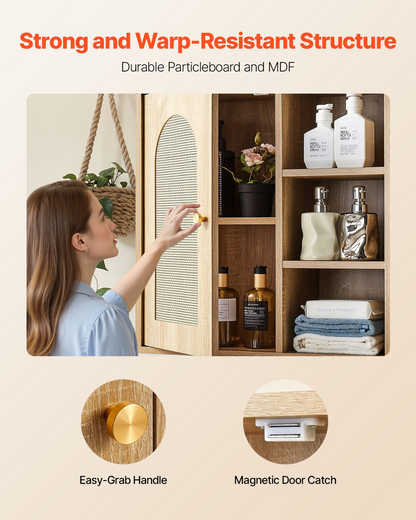 Start2Finish VEVOR bathroom wall cabinet with door and adjustable shelves for over-the-toilet storage in bathroom or laundry room