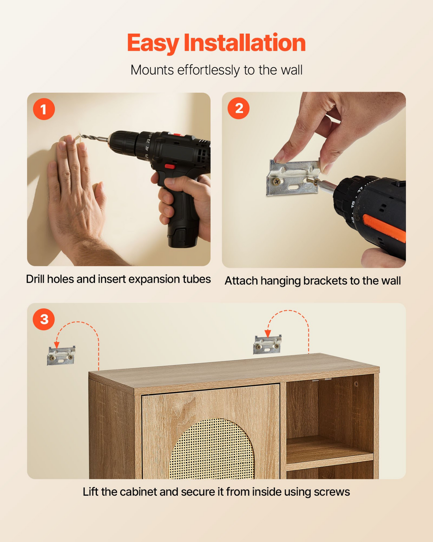 Start2Finish bathroom wall cabinet with door, adjustable shelves, and hanging organizer for over the toilet or laundry room storage.