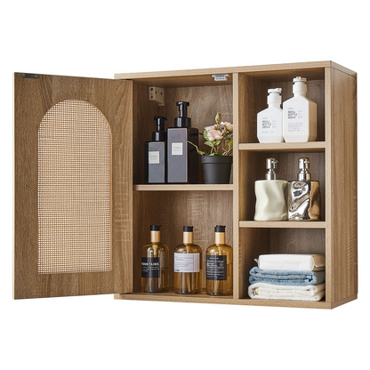 Start2Finish VEVOR bathroom wall cabinet with door, adjustable shelves, and hanging organizer over toilet for bathroom or laundry room storage.
