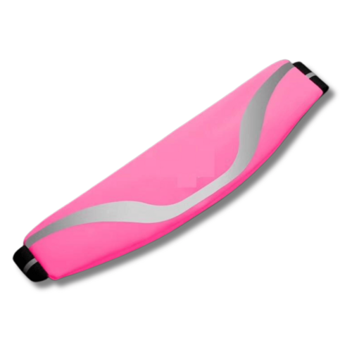 Black Lavender water-resistant sport waist pack with reflective strip, ideal for running or outdoor activities, provides secure storage.