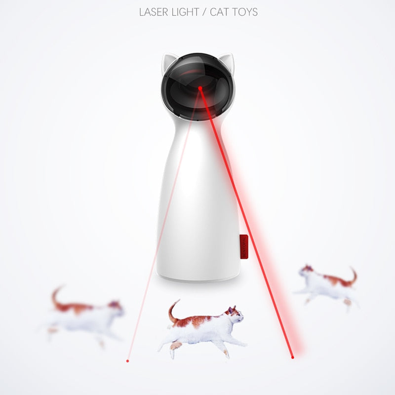 Maroon Asteria Creative Cat Pet LED Laser Toy with smart automatic motion and fun laser light for playful cats.
