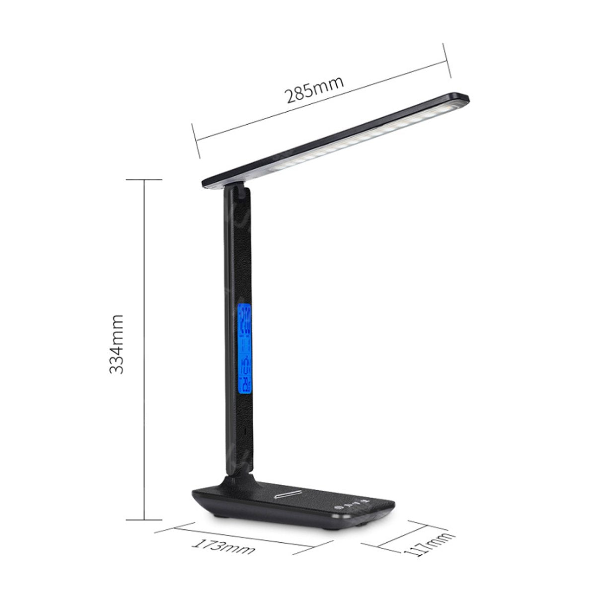 Salmon Lucky 3-in-1 Lamp with built-in phone charger, digital clock display, and thermostat, featuring modern tech accessories design.