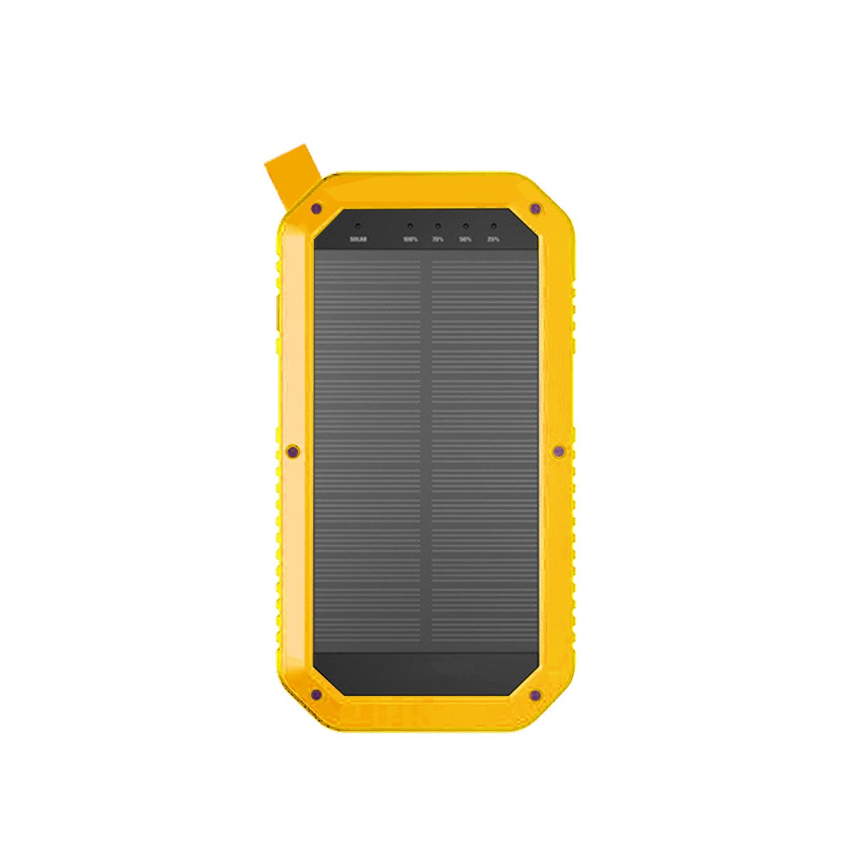 Salmon Lucky Sun Chaser Mini Solar Powered Wireless Phone Charger with 10,000 mAh capacity, compact tech accessory with solar panel