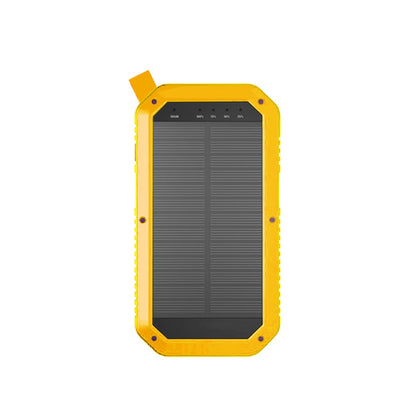 Salmon Lucky Sun Chaser Mini Solar Powered Wireless Phone Charger with 10,000 mAh capacity, compact tech accessory with solar panel