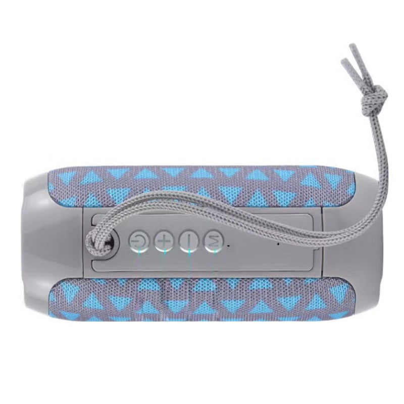 Salmon Lucky Music Manager Bluetooth speaker with subwoofer, compact tech accessory showing control buttons and speaker grille.