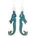 Red Sunflower Mermaid Earrings featuring shimmering, ocean-inspired design with intricate detailing and dangling mermaid charm.