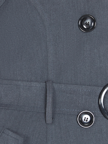 Gray Rose Eleusis double-breasted trench coat for spring and summer, stylish jackets and coats with classic design.
