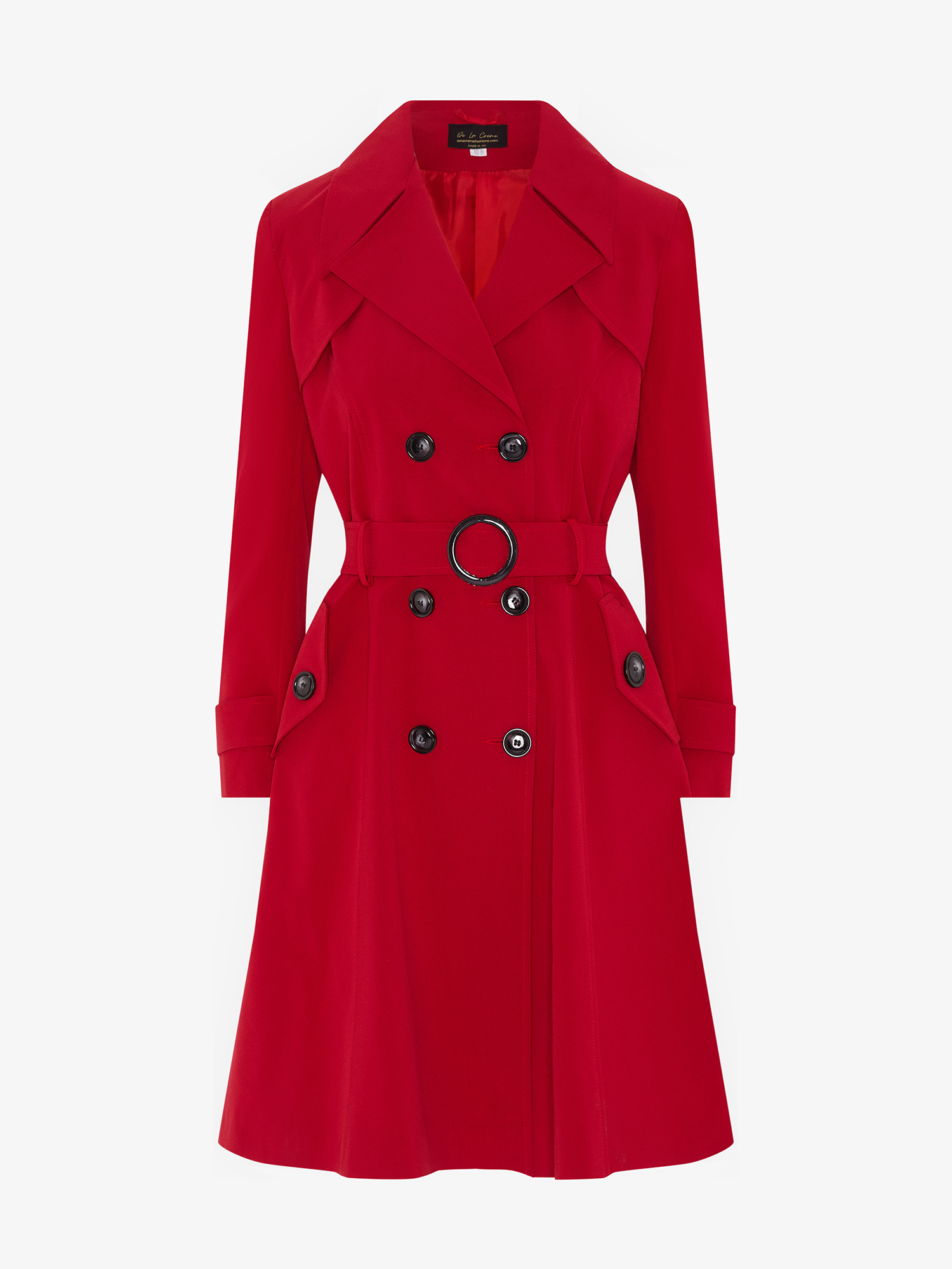 Rose Eleusis double-breasted trench coat in spring/summer style, featuring classic design and lightweight fabric.