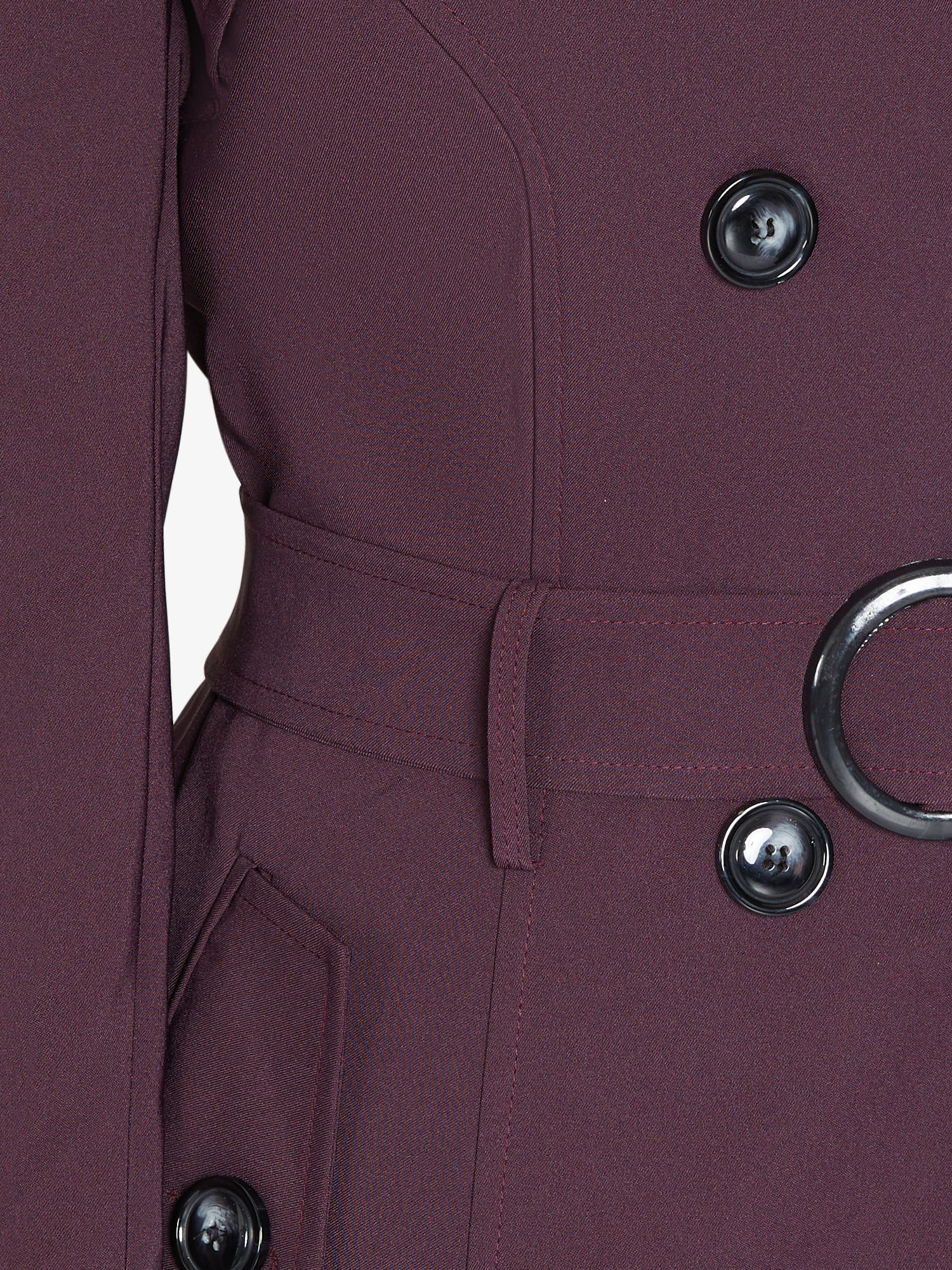Rose Eleusis spring trench coat, double-breasted design in lightweight fabric, shown in a stylish pink color.