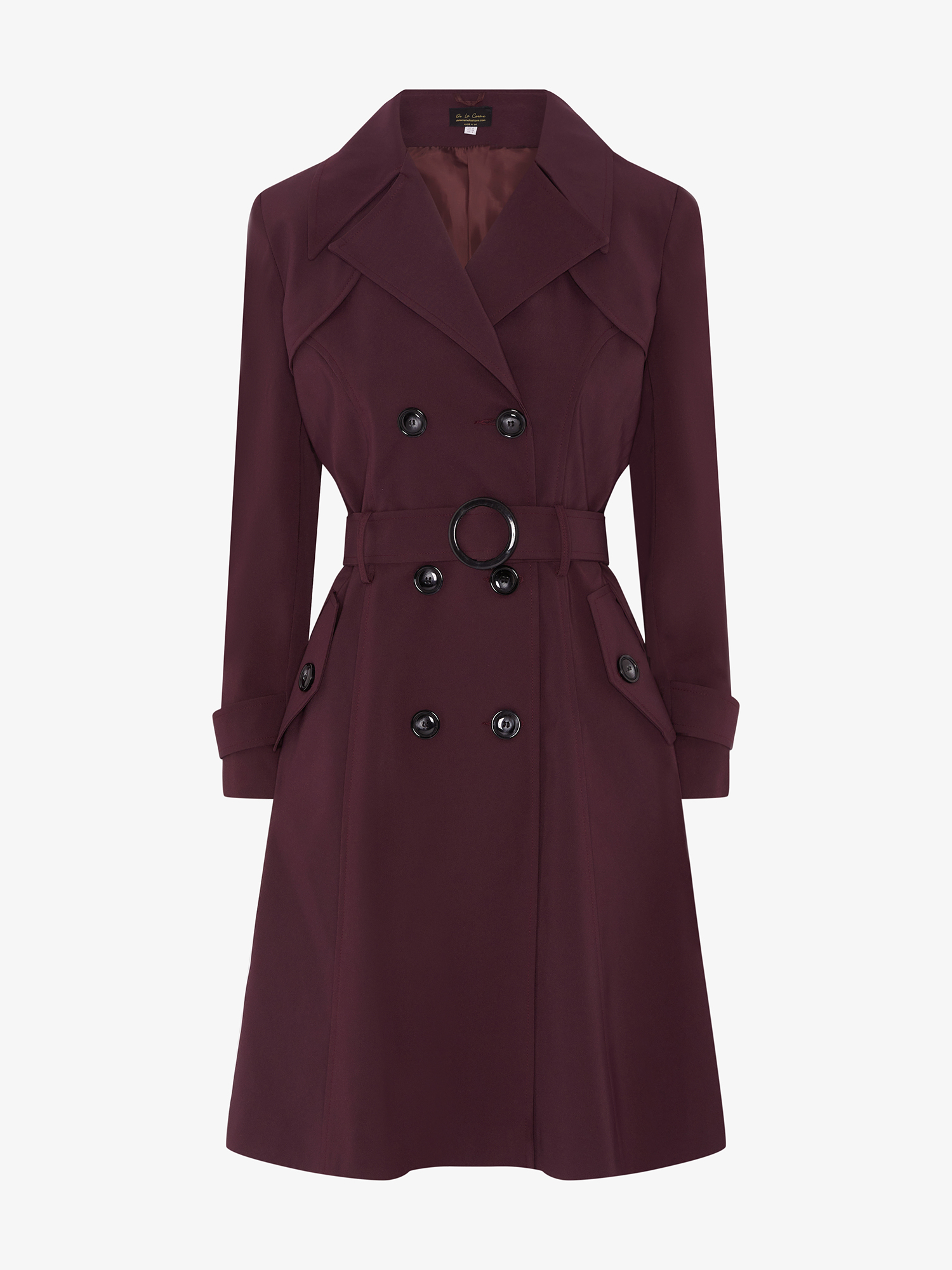 Rose Eleusis double-breasted trench coat for spring and summer, shown in a stylish lightweight jacket with classic design.