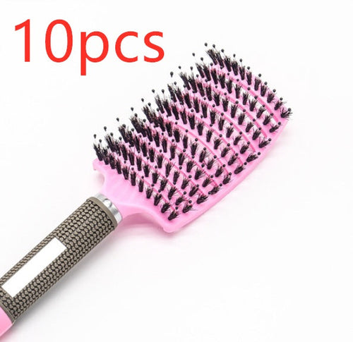 CJDropshipping anti-knot hairbrush for women, detangler hairbrush with ergonomic handle, ideal for smooth, tangle-free hair grooming.