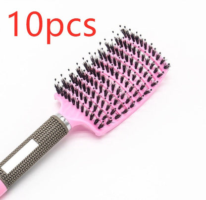CJDropshipping anti-knot hairbrush for women, detangler hairbrush with ergonomic handle, ideal for smooth, tangle-free hair grooming.